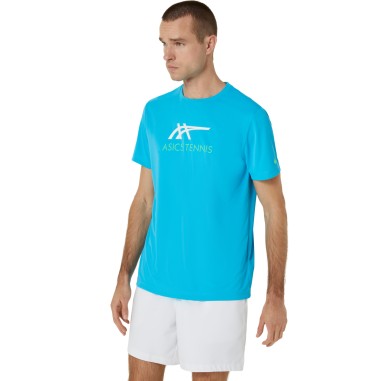 T-Shirts ASICS Homme MEN COURT GRAPHIC Bleu /...