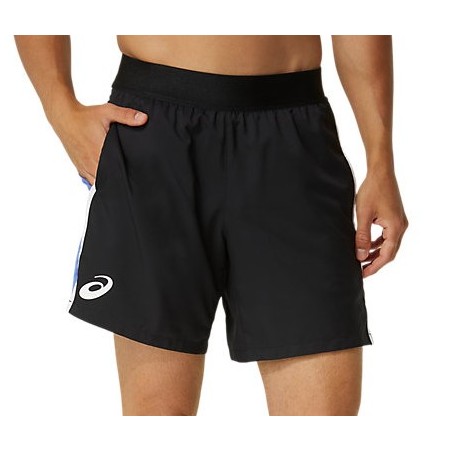 Short Tennis ASICS Homme MEN MATCH 7IN PERFORMANCE Noir / Bleu PE 2024