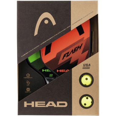 PACK HEAD De 2 Raquettes PICKLEBALL FLASH + 2 BALLES