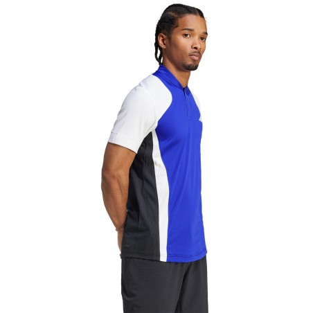 Polo ADIDAS Homme Tennis FREELIFT PRO NEW YORK Bleu / Blanc / Noir AH 2024