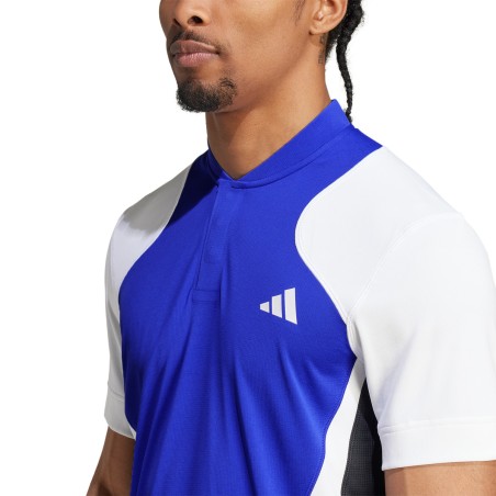 Polo ADIDAS Homme Tennis FREELIFT PRO NEW YORK Bleu / Blanc / Noir AH 2024
