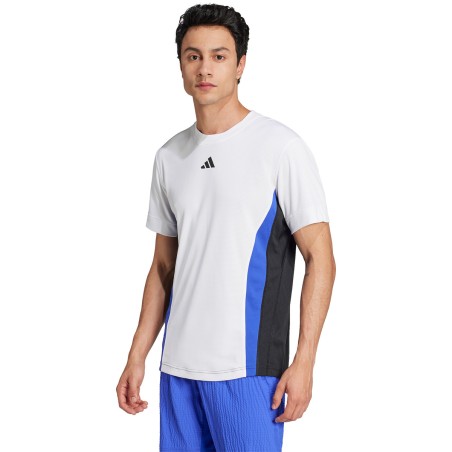 T-Shirt ADIDAS Homme FREELIFT PRO Blanc / Bleu / Noir AH 2024