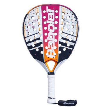 Raquette Padel BABOLAT DYNA ENERGY Blanche / Rose / Orange ( 330gr ) 2023