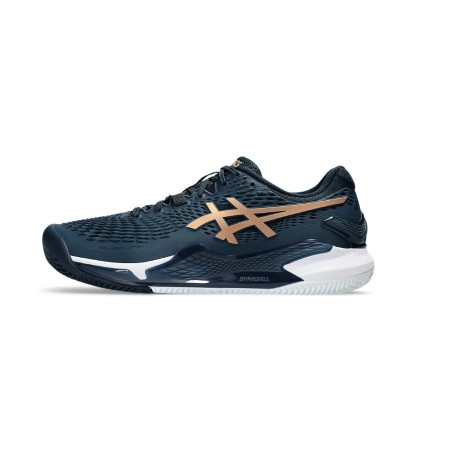 Chaussures ASICS Homme GEL-RESOLUTION 9 Terre Battue Bleu / Blanc PE 2024