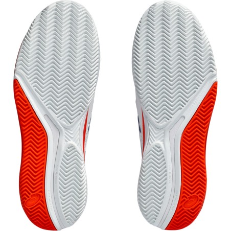 Chaussures ASICS Homme GEL-RESOLUTION 9 Terre Battue Blanc / Orange PE 2024