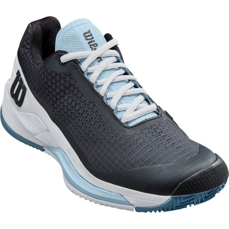 Chaussures WILSON Femme RUSH PRO 4.0 Terre Battue Noir / Blanc PE 2022