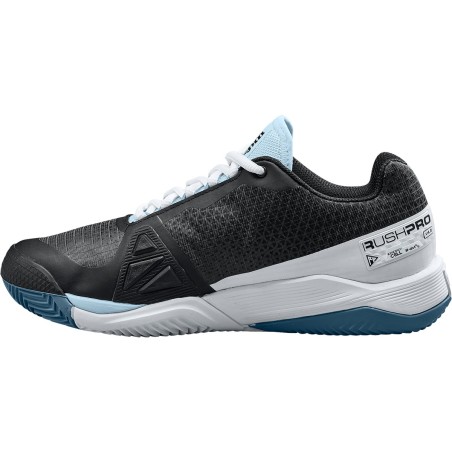 Chaussures WILSON Femme RUSH PRO 4.0 Terre Battue Noir / Blanc PE 22