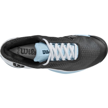Chaussures WILSON Femme RUSH PRO 4.0 Terre Battue Noir / Blanc PE 2022