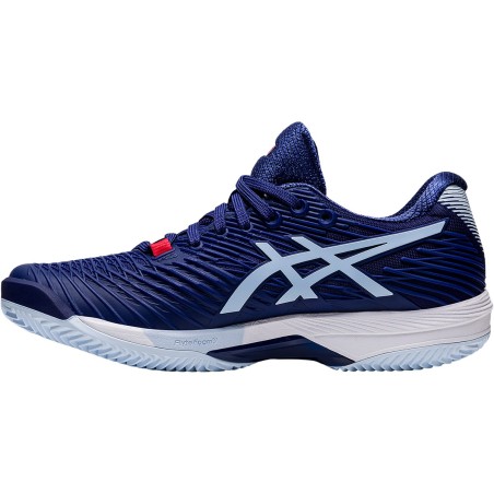 Chaussures ASICS Femme SOLUTION SPEED FF Terre Battue Marine / Blanc AH 2022