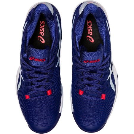 Chaussures ASICS Femme SOLUTION SPEED FF Terre Battue Marine / Blanc AH 2022