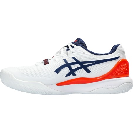 Chaussures ASICS Homme GEL-RESOLUTION 9 Toutes Surfaces Blanc / Bleu AH 2023
