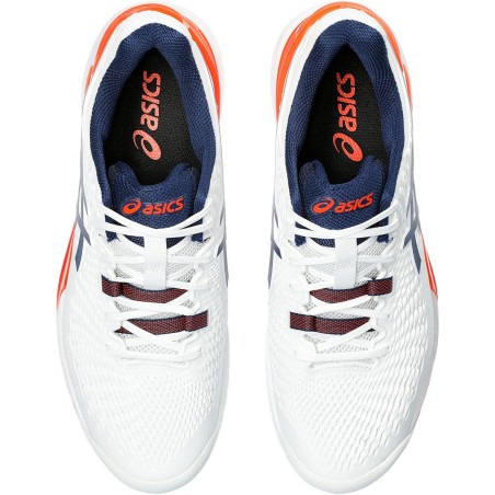 Chaussures ASICS Homme GEL-RESOLUTION 9 Toutes Surfaces Blanc / Orange PE 2024