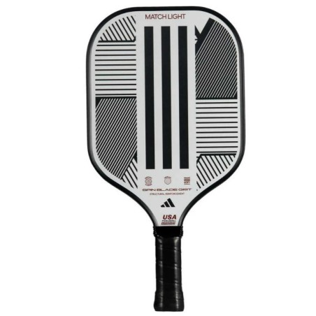 Raquette Pickleball ADIDAS MATCH LIGHT (220 g) Blanc / Noir AH 2024