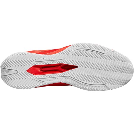 Chaussures WILSON Homme RUSH PRO 4.5 Terre Battue Rouge / Blanc PE 2025