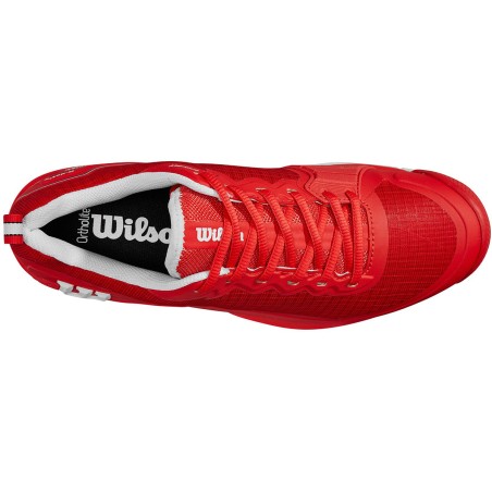 Chaussures WILSON Homme RUSH PRO 4.5 Terre Battue Rouge / Blanc PE 2025