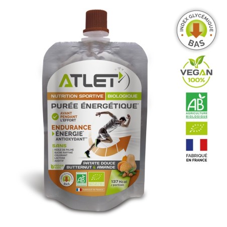 Purée ATLET Energétique Butternut / Patate Douce / Amande  100g