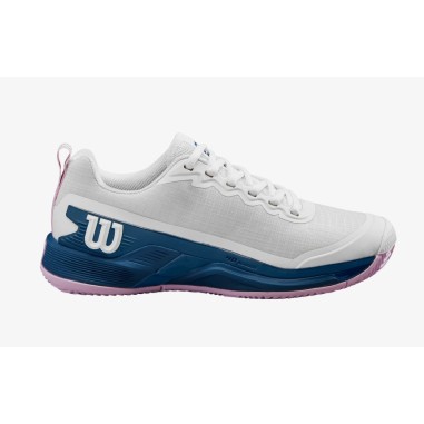 Chaussures WILSON Femme RUSH PRO 4.5 Terre Battue Blanc / Rose AH 2024