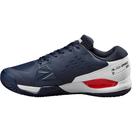 Chaussures WILSON Homme RUSH PRO ACE Terre Battue Noir / Blanc / Rouge PE 2024