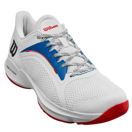Chaussures Padel WILSON Femme HURAKN 2.0 Blanc / Bleu / Rouge 2024