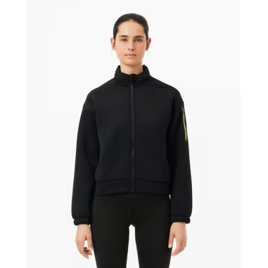 Veste à capuche zippée LACOSTE Femme SPORT Noir...