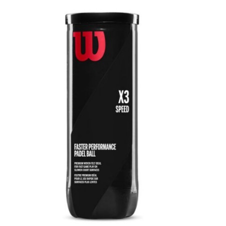 Tube de 3 balles Padel WILSON SPEED 2023
