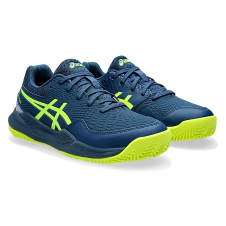 Chaussures ASICS Junior GEL-RESOLUTION 9 Toutes Surfaces Bleu / Vert AH 2024