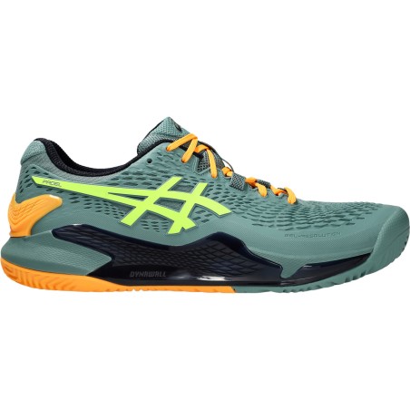 Chaussures Padel ASICS Homme GEL-RESOLUTION 9 Kaki / Orange AH 2024