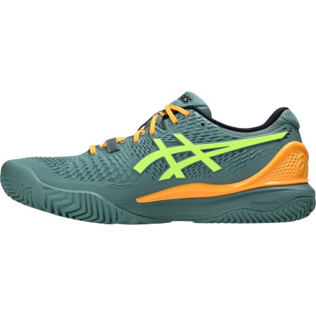 Chaussures Padel ASICS Homme GEL-RESOLUTION 9 Kaki / Orange AH 2024