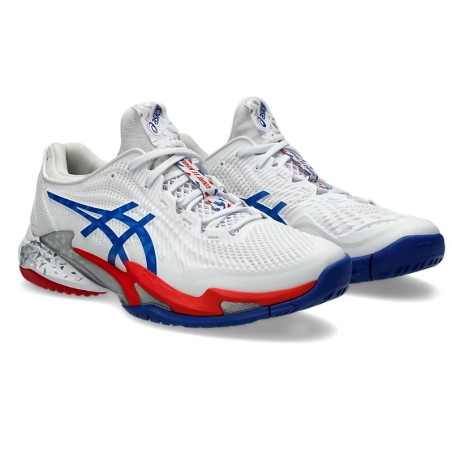 Chaussures ASICS Homme COURT FF 3 NOVAK Toutes surfaces Blanc/Bleu/Rouge AH 24