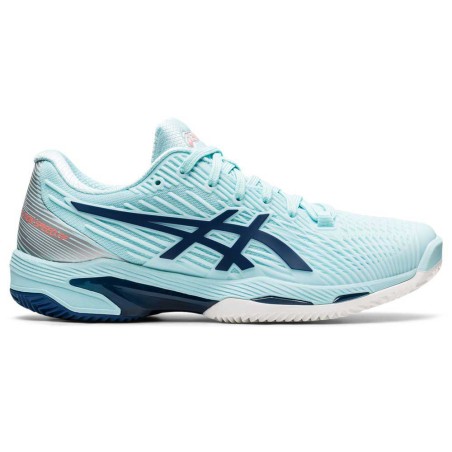 Chaussures ASICS Femme GEL SOLUTION SPEED FF2 Terre Battue Vert / Marine PE 2022