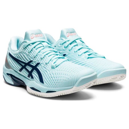 Chaussures ASICS Femme GEL SOLUTION SPEED FF2 Terre Battue Vert / Marine PE 2022