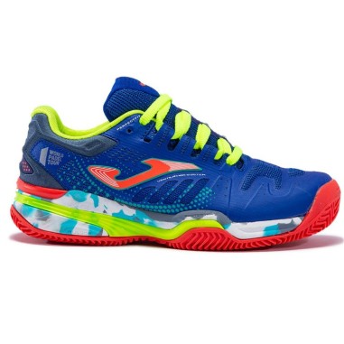 Chaussures JOMA Garçon SLAM JR 2204 ROYAL Terre Battue Bleu / Multicolor 2022