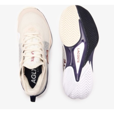 Chaussures LACOSTE Femme AG LT23 LITE Beige / Bordeaux AH 2023
