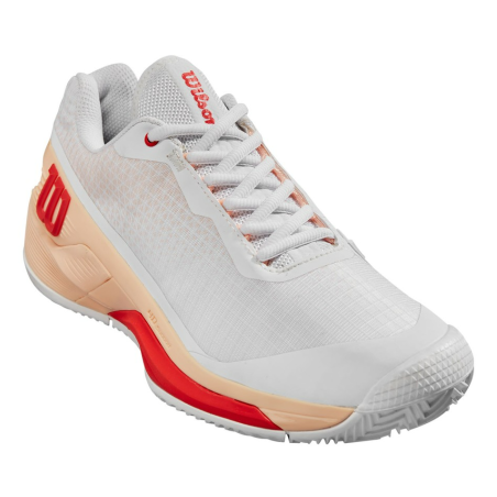 Chaussures WILSON Femme RUSH PRO 4.0 Terre Battue Blanc / Pêche 2024