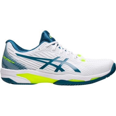 Chaussures ASICS Homme SOLUTION SPEED FF 2 Toutes Surfaces Blanc/Bleu/Jaune 2023