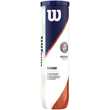 Tube de 4 balles WILSON Clay Court