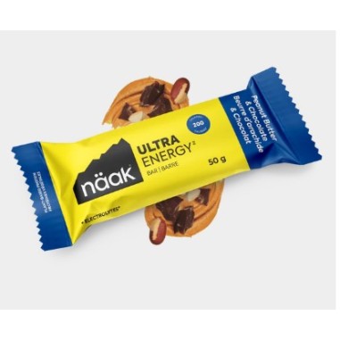 Barres ENERGETIQUE NAAK ULTRA ENERGY 200 Calories Beurre Caca et Choco 50g 2024