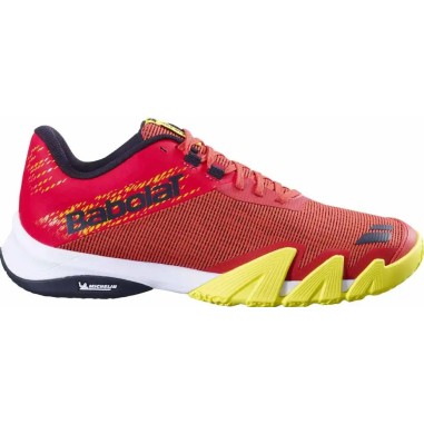 Chaussures Padel BABOLAT Homme JET VIVA Rouge / Jaune PE 2025