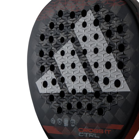 Raquette Padel ADIDAS CROSS IT CTRL (365g) Noir / Rouge AH 2024