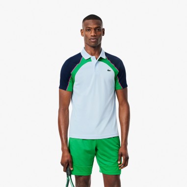 Polo LACOSTE Homme Color-Block Ultra Dry Bleu /...