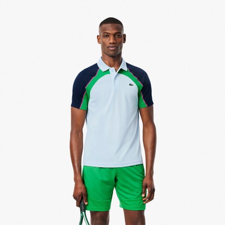 Polo LACOSTE Homme Color-Block Ultra Dry Bleu / Vert / Rose PE 2025