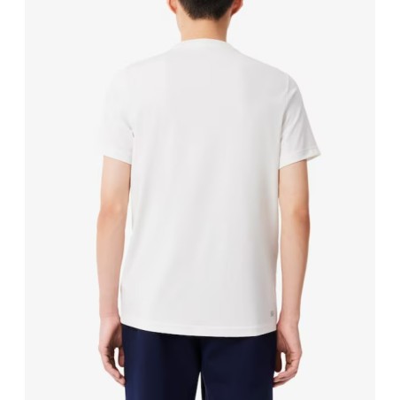 T-Shirt LACOSTE Homme Sport léger stretch protection UV Blanc PE 2025