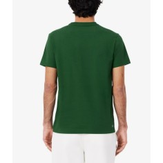 T-Shirt LACOSTE Homme ENNIS HERITAGE Vert / Blanc PE 2025 2