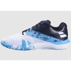Chaussures Padel BABOLAT Homme MOVEA Blanc / Bleu PE 2025 2