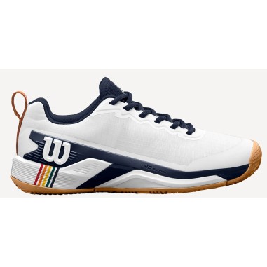 Chaussures WILSON Homme RUSH PRO 4.5 Terre Battue Blanc / Marron PE 2025
