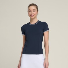 T-Shirt WILSON Femme TEAM SEAMLESS Bleu / Blanc PE 2024