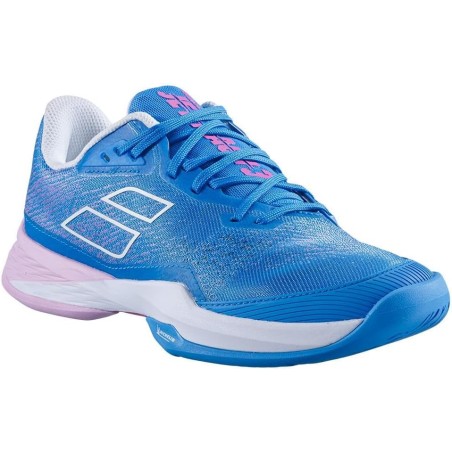 Chaussures BABOLAT Femme JET MACH 3 Toutes Surfaces Bleu / Rose PE 2023