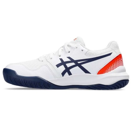 Chaussures ASICS Junior GEL-RESOLUTION 9 GS Toutes Surfaces Blanc/Orange PE 2024