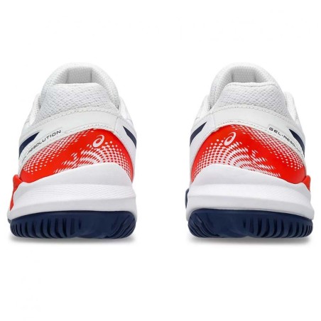Chaussures ASICS Junior GEL-RESOLUTION 9 GS Blanc / Bleu / Orange PE 2024