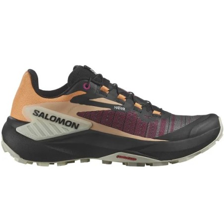 Chaussures Running SALOMON Femme GENESIS Noir / Orange / Rose  PE 2024
